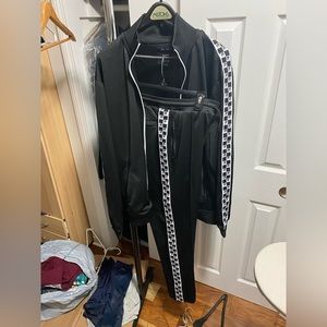10.Deep - Checkered Flag track suit set (XL) black & white